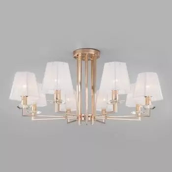 Потолочная люстра с абажурами Eurosvet 60114/8 золото Alegria