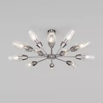 Потолочная люстра с плафонами 60140/12 сатин-никель Eurosvet Thalia
