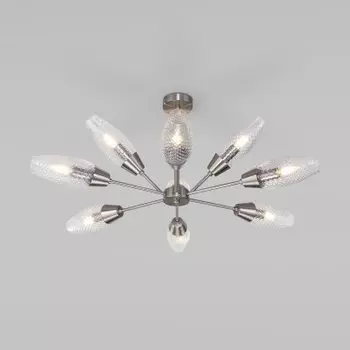 Потолочная люстра с плафонами 60140/9 сатин-никель Eurosvet Thalia