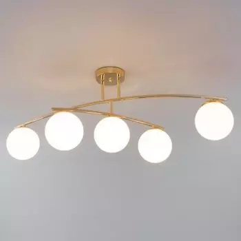 потолочная люстра с поворотным рожком Eurosvet 30170/5 золото Bronx