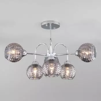 Потолочная люстра со стеклянными плафонами Eurosvet 30175/6 хром Ottawa