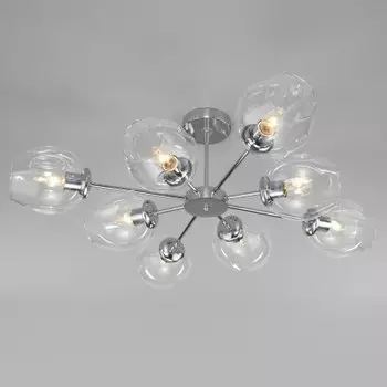 Потолочная люстра со стеклянными плафонами Eurosvet Polla 30154/8 хром