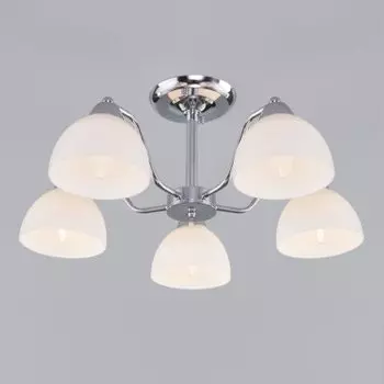 Потолочная люстра со стеклянными плафонами Eurosvet 30172/5 хром Carissa