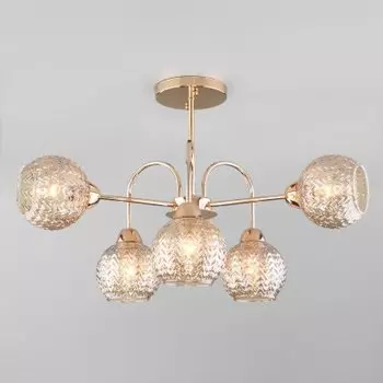 Потолочная люстра со стеклянными плафонами Eurosvet 30175/6 золото Ottawa