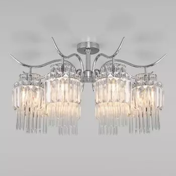 Потолочный светильник Eurosvet 10119/8 хром/прозрачный хрусталь Strotskis Sevilia