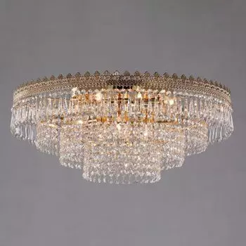 Потолочный светильник Евросвет 10078/10 золото/прозрачный хрусталь Strotskis