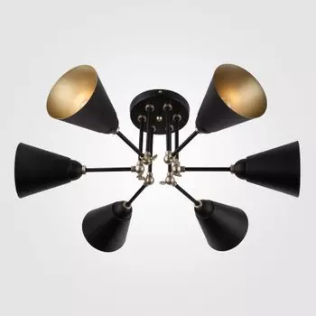 Потолочный светильник Евросвет 70052/6 черный/золото