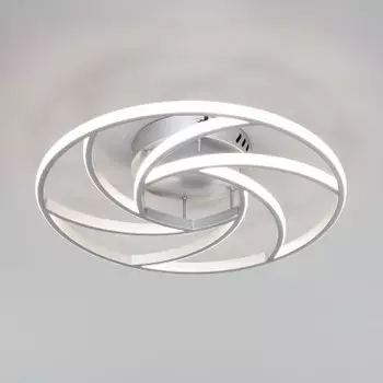 Потолочный светодиодный светильник с пультом управления Eurosvet Indio 90207/1 серебро