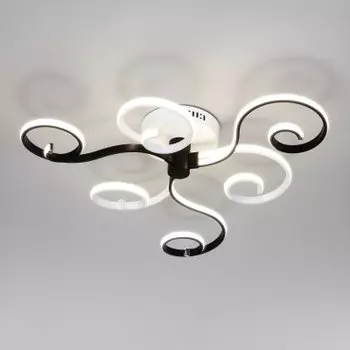 Потолочный светодиодный светильник с пультом управления Eurosvet 90149/3 белый/черный Friori