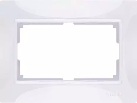 Рамка для двойной розетки (белый, basic) WL03-Frame-01-DBL-white Werkel