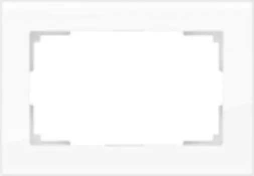 Рамка для двойной розетки (белый, стекло) WL01-Frame-01-DBL Werkel