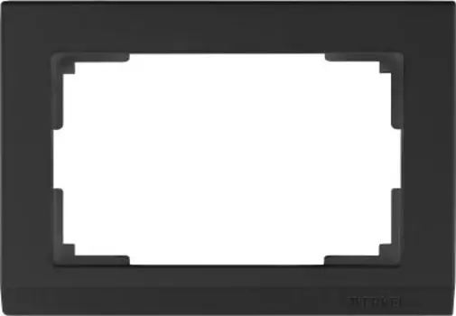 Рамка для двойной розетки (черный) WL04-Frame-01-DBL-black Werkel