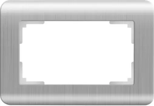 Рамка для двойной розетки (серебряный) WL12-Frame-01-DBL Werkel