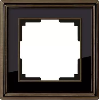 Рамка на 1 пост (бронза/черный) WL17-Frame-01 Werkel