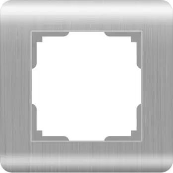 Рамка на 1 пост (серебряный) Werkel WL12-Frame-01