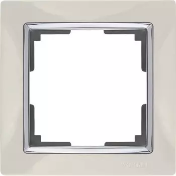 Рамка на 1 пост (слоновая кость) WL03-Frame-01-ivory Werkel