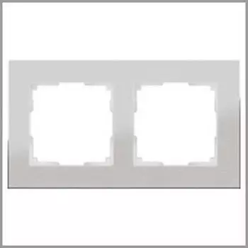 Рамка на 2 поста (алюминий) WL11-Frame-02 Werkel