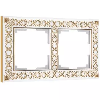 Рамка на 2 поста (белое золото) Werkel W0021523