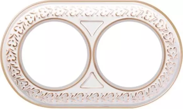 Рамка на 2 поста (белое золото) WL70-frame-02 Werkel