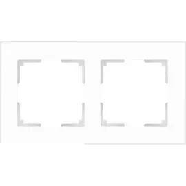 Рамка на 2 поста (белый матовый) WL01-Frame-02 Werkel