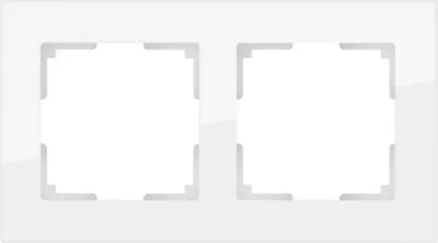 Рамка на 2 поста (белый, стекло) WL01-Frame-02 Werkel