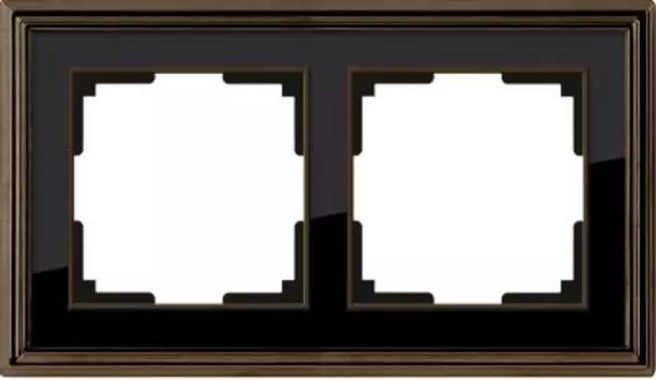 Рамка на 2 поста (бронза/черный) WL17-Frame-02 Werkel