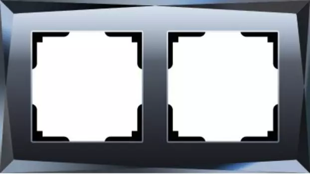 Рамка на 2 поста (черный) W0021208 Werkel