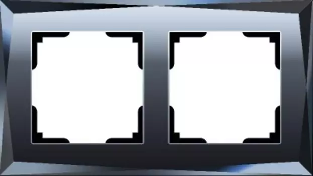 Рамка на 2 поста (черный) WL08-Frame-02 Werkel