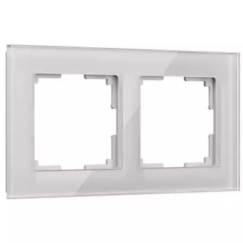 Рамка на 2 поста (дымчатый,стекло) W0021117 Werkel