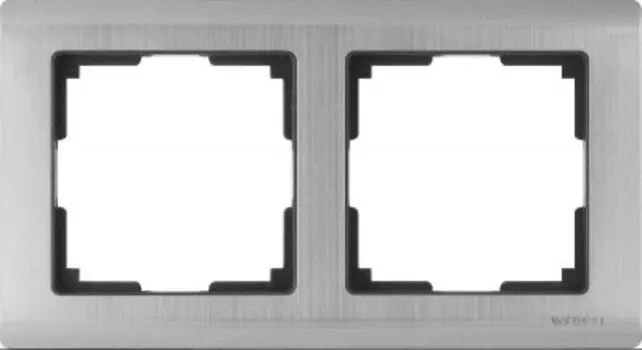 Рамка на 2 поста (глянцевый никель) WL02-Frame-02 Werkel