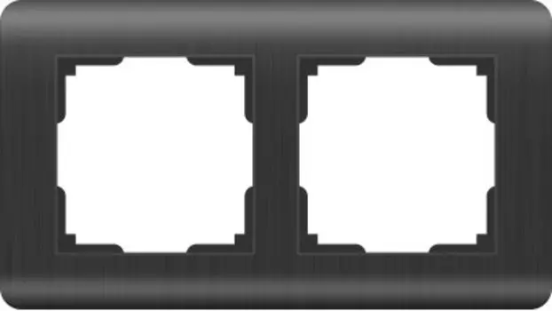 Рамка на 2 поста (графит) WL12-Frame-02 Werkel