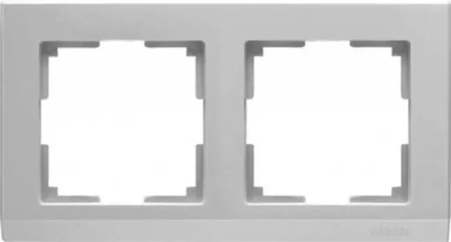 Рамка на 2 поста (серебряный) WL04-Frame-02 Werkel