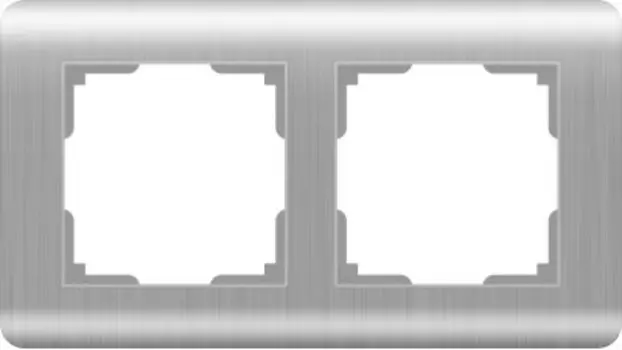 Рамка на 2 поста (серебряный) WL12-Frame-02 Werkel