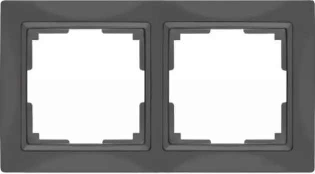 Рамка на 2 поста (серо-коричневый, basic) WL03-Frame-02 Werkel