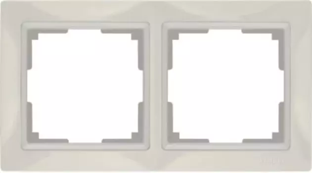 Рамка на 2 поста (слоновая кость, basic) WL03-Frame-02 Werkel