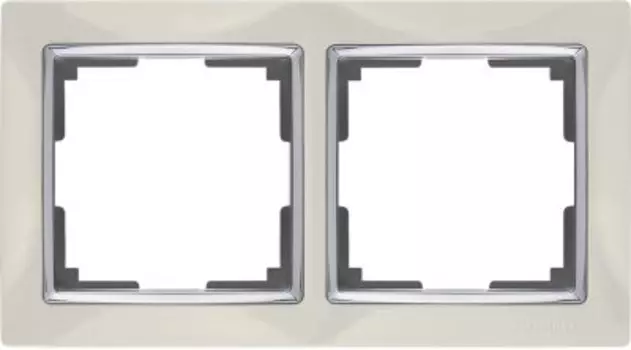 Рамка на 2 поста (слоновая кость) WL03-Frame-02-ivory Werkel