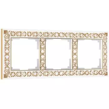 Рамка на 3 поста (белое золото) W0031523 Werkel