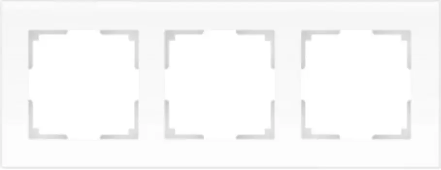 Рамка на 3 поста (белый матовый) WL01-Frame-03 Werkel