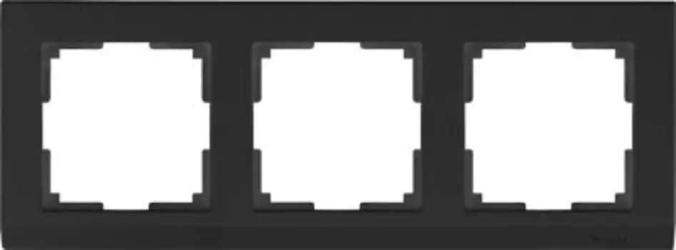 Рамка на 3 поста (черный) WL04-Frame-03-black Werkel