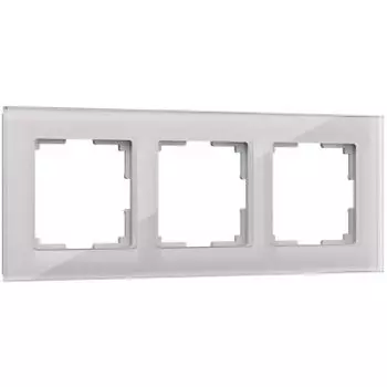 Рамка на 3 поста (дымчатый,стекло) W0031117 Werkel