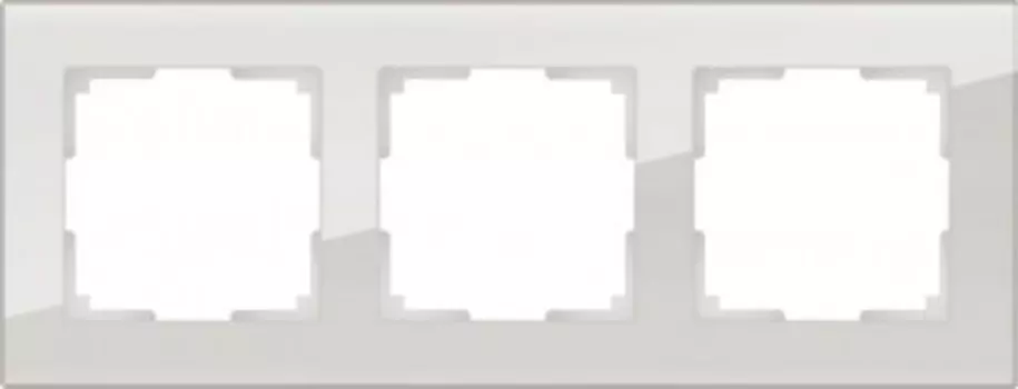 Рамка на 3 поста (дымчатый, стекло) WL01-Frame-03 Werkel