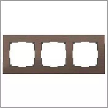 Рамка на 3 поста (коричневый алюминий) WL11-Frame-03 Werkel