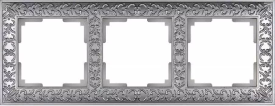 Рамка на 3 поста (матовый хром) WL07-Frame-03 Werkel