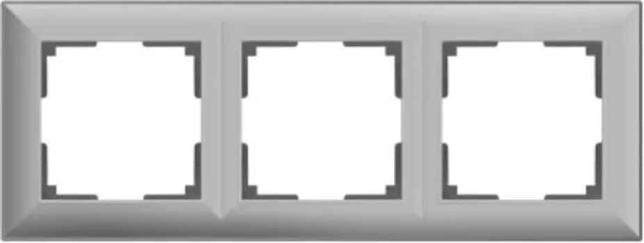 Рамка на 3 поста (серебряный) WL14-Frame-03 Werkel