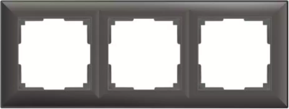 Рамка на 3 поста (серо-коричневый) WL14-Frame-03 Werkel