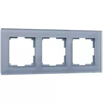 Рамка на 3 поста (серый,стекло) W0031115 Werkel