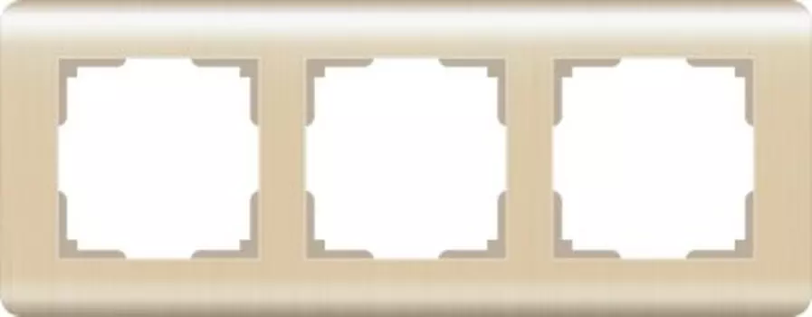 Рамка на 3 поста (шампань) WL12-Frame-03 Werkel
