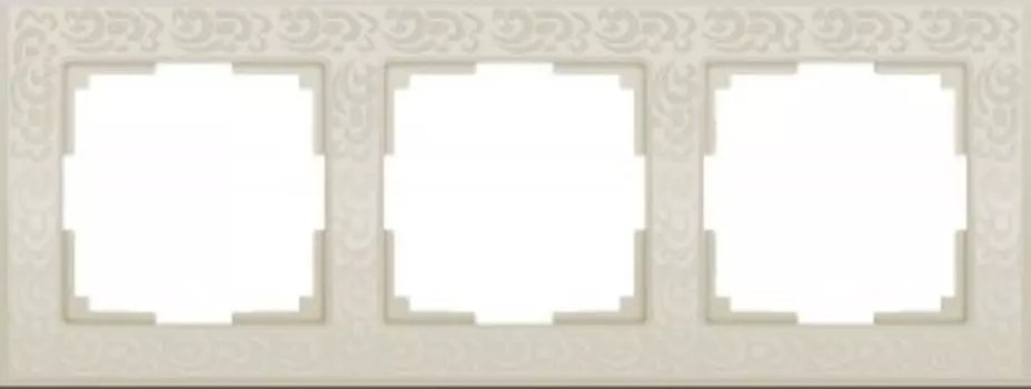 Рамка на 3 поста (слоновая кость) WL05-Frame-03-ivory Werkel