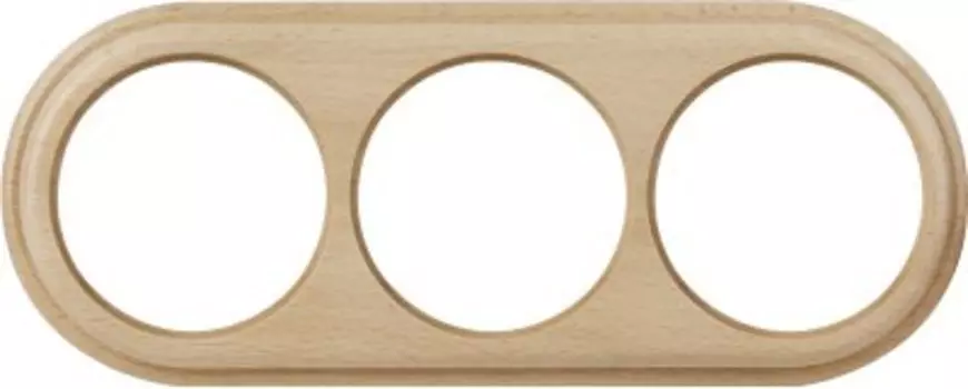 Рамка на 3 поста (светлый бук) WL15-frame-03 Werkel