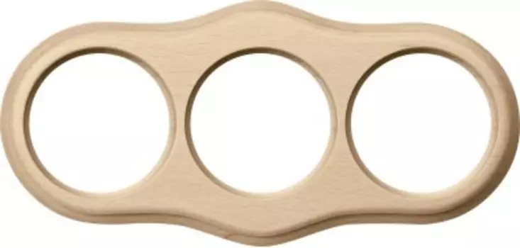 Рамка на 3 поста (светлый бук) WL20-frame-03 Werkel